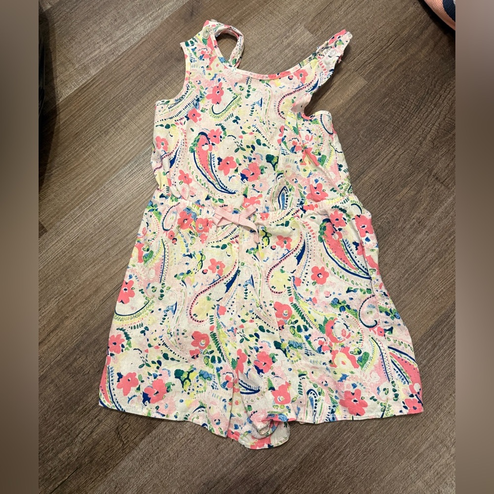Crown & Ivy Pink and Green Floral Jumpsuit